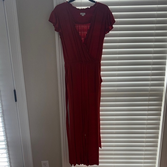 LOFT Deep Orange Women's Jumpsuit - Picture 2 of 4